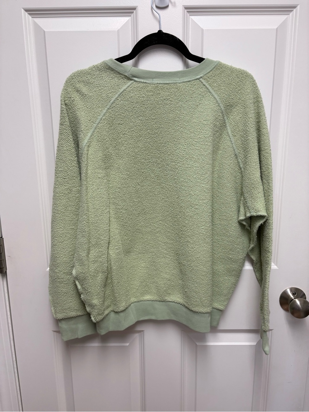 perfectwhitetee Light Green Crewneck Terry Sweatshirt - Picture 3 of 3